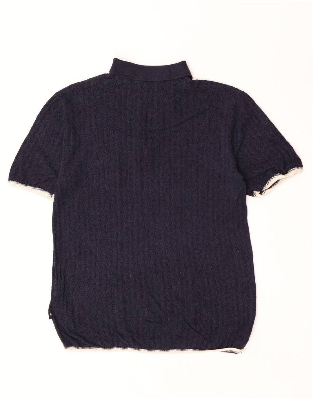 Ted Baker Mens Polo Neck Jumper Sweater Size 3 Medium Navy Blue