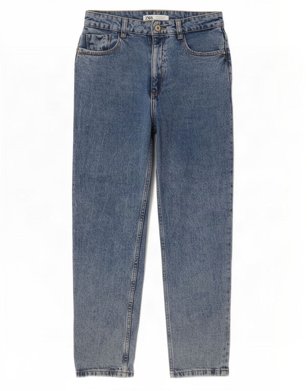 Zara Womens Straight Jeans EU 38 Small W28 L27 Blue Cotton