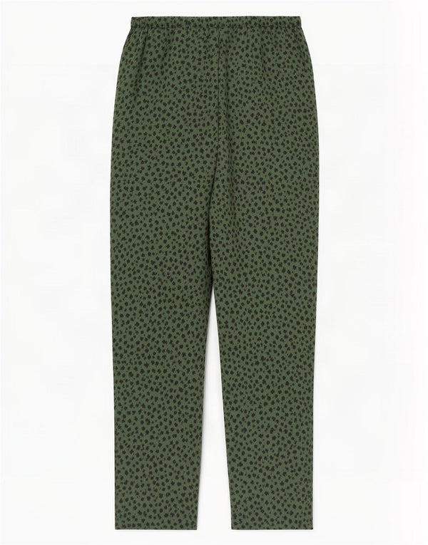 Marks & Spencer Womens Casual Trousers UK 12 Medium W30 L28 Green