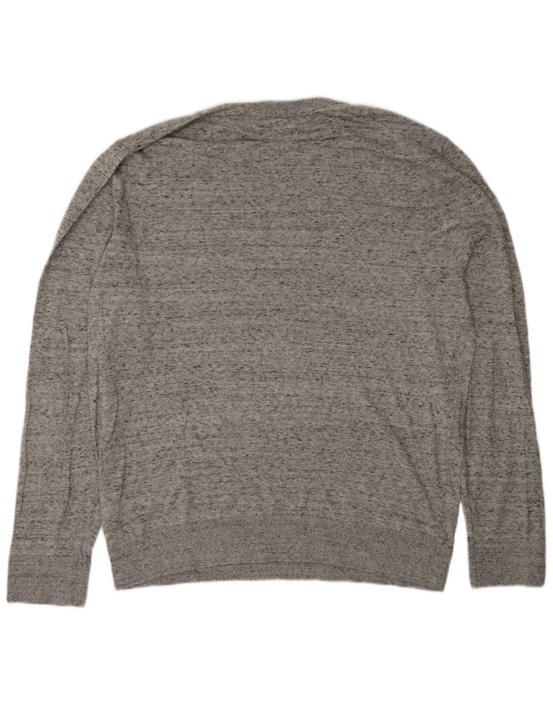 Gap Mens Crew Neck Jumper Sweater Large Grey Flecked Cotton