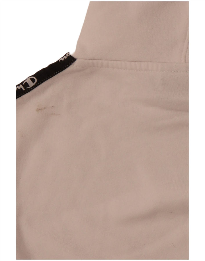 CHAMPION Boys Graphic Hoodie Jumper 13-14 Years XL  White Colourblock