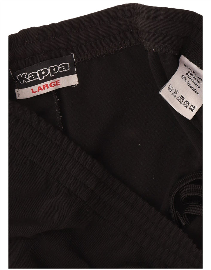 Kappa Mens Tracksuit Trousers Large  Black Polyester