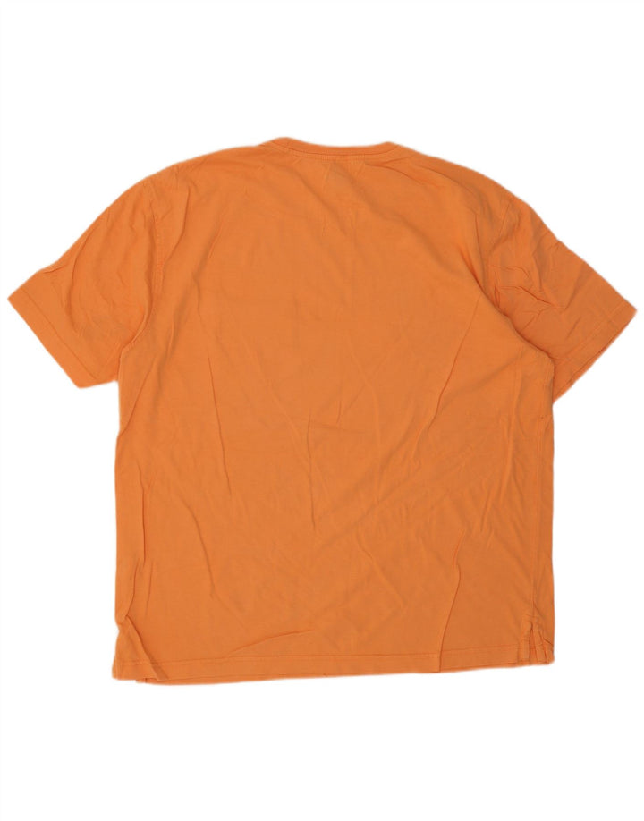 Izod Mens T-Shirt Top Large Orange Cotton