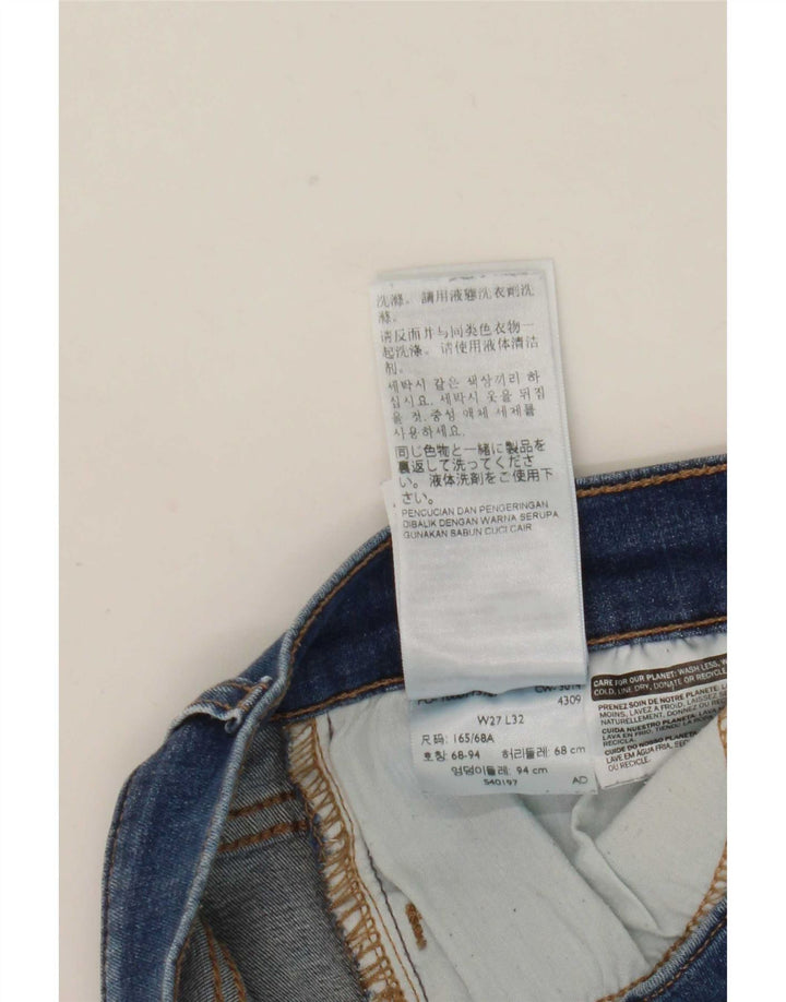 Levi's Womens Slim Skinny Jeans W27 L32 Blue Cotton