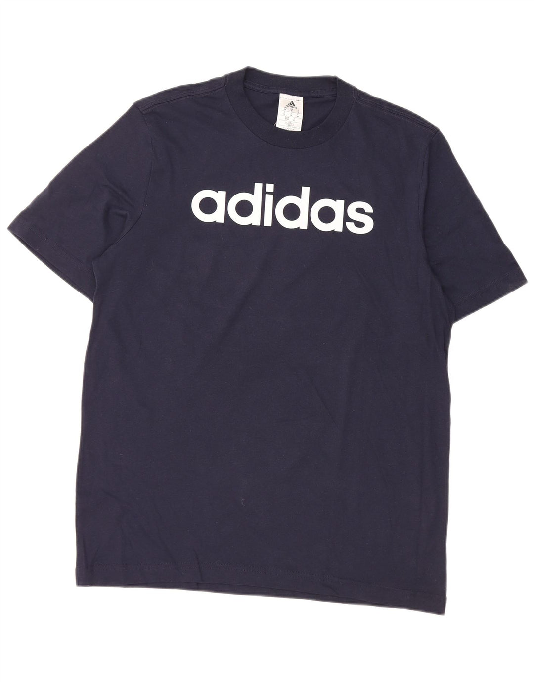 Adidas Mens Graphic T-Shirt Top Medium Navy Blue Cotton