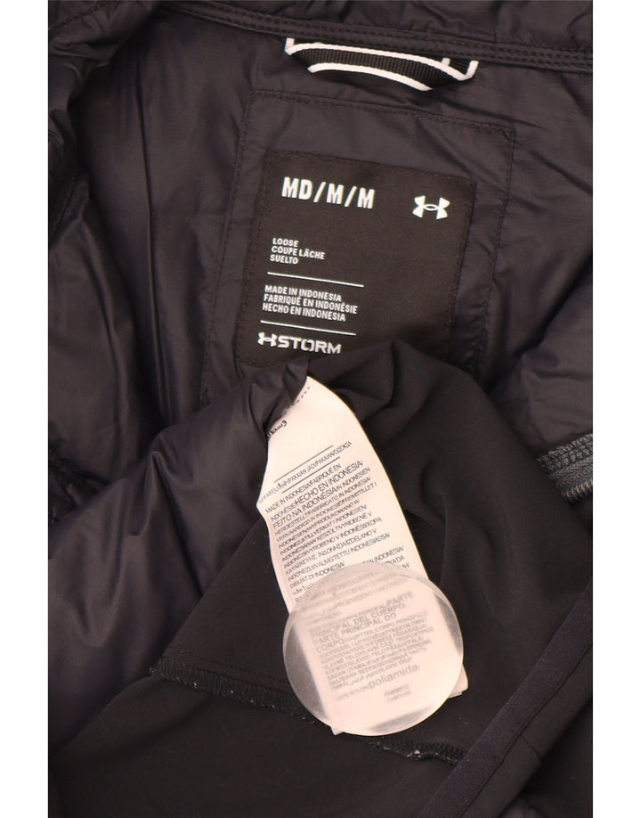 Under Armour Mens Graphic Padded Jacket UK 38 Medium Navy Blue Colourblock