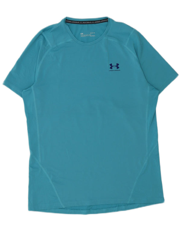 Under Armour Mens Heat Gear T-Shirt Top Large Blue