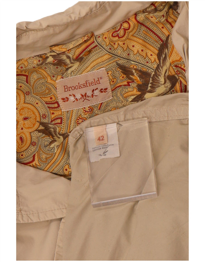 BROOKSFIELD Womens Windbreaker Jacket IT 42 Medium Beige Cotton