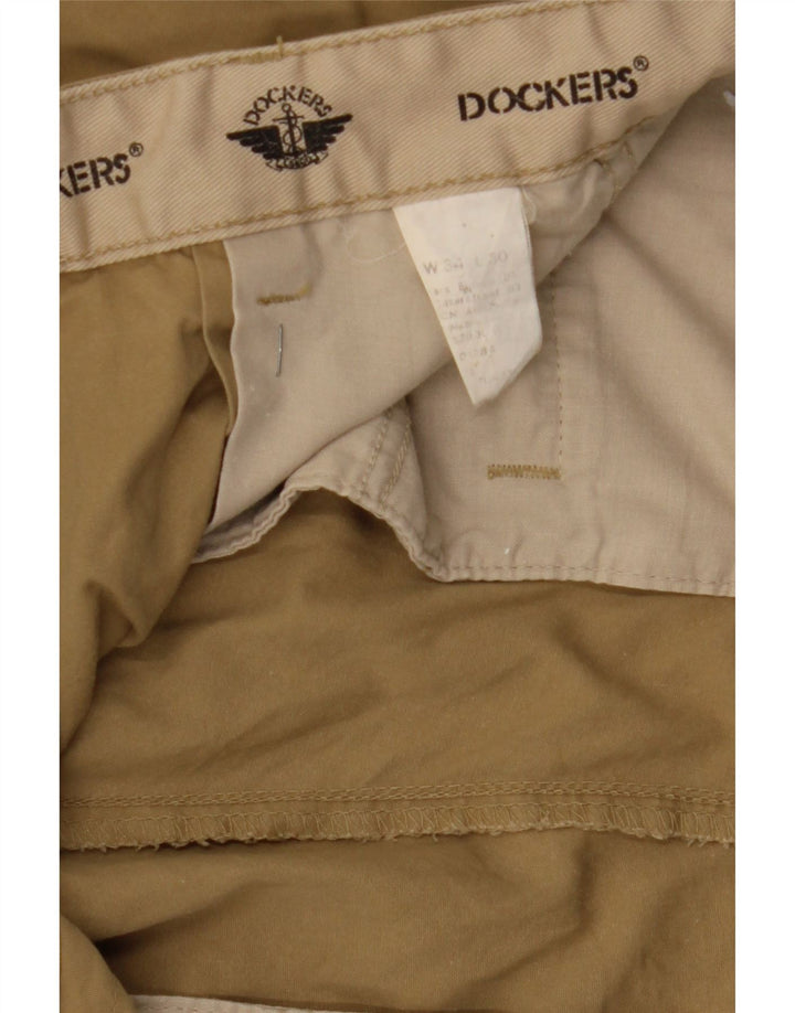 Dockers Mens Pegged Chino Trousers W34 L30 Khaki