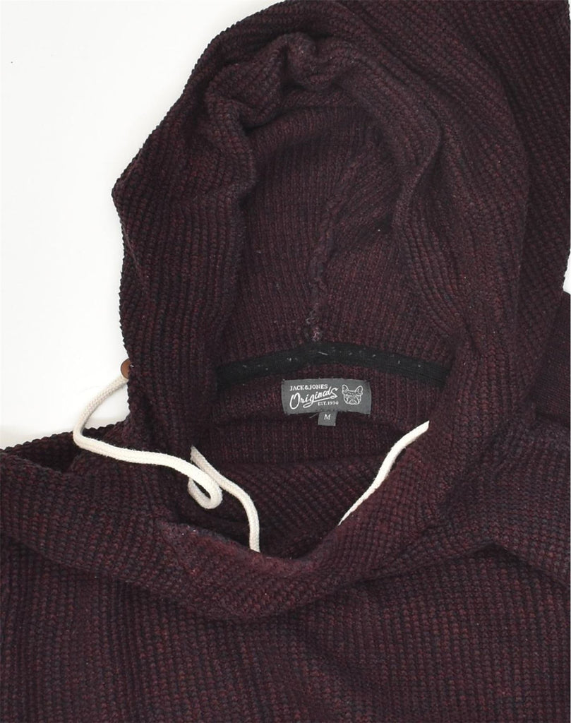 JACK & JONES Mens Hooded Jumper Sweater Medium Burgundy Cotton | Vintage Jack & Jones | Thrift | Second-Hand Jack & Jones | Used Clothing | Messina Hembry 