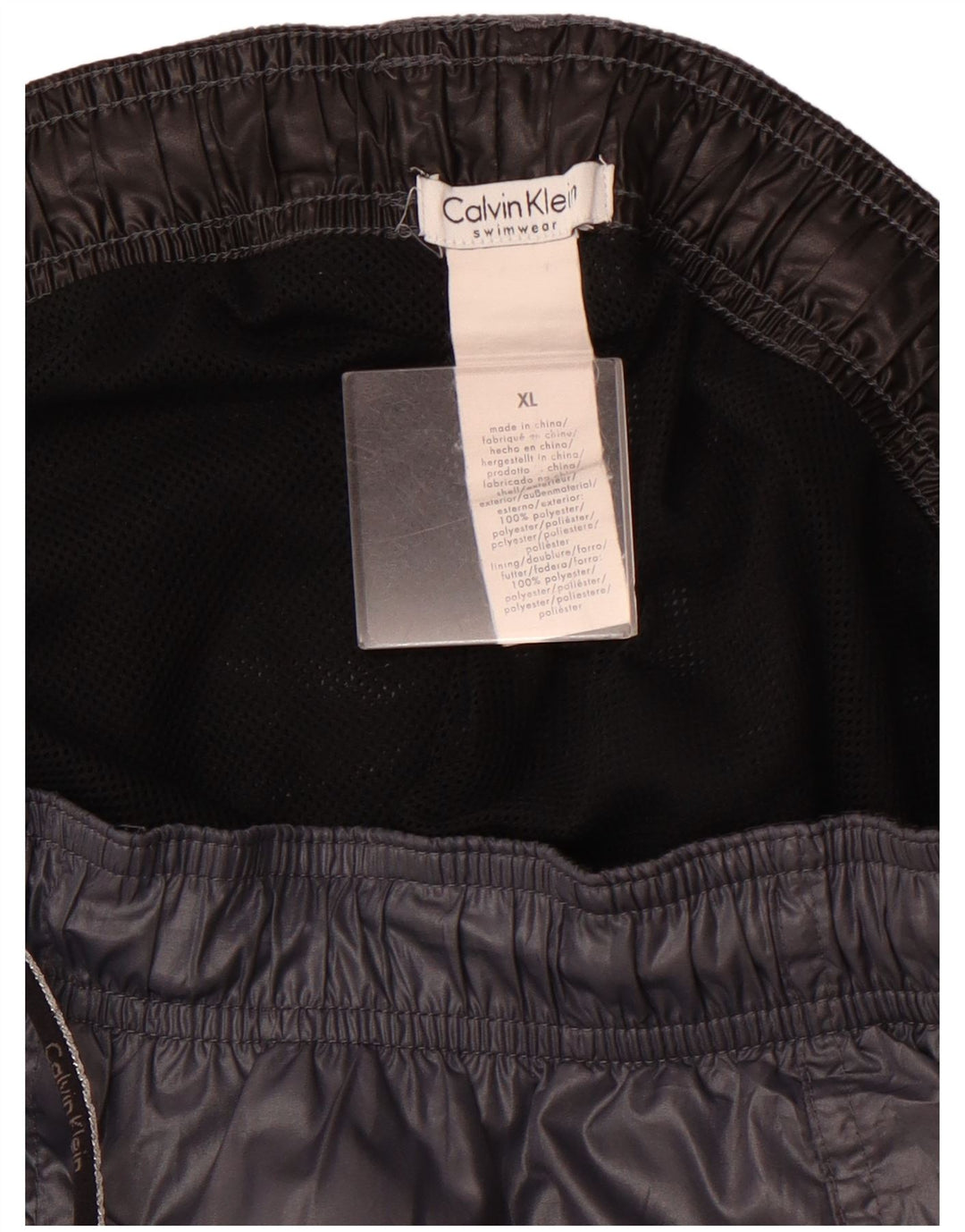 CALVIN KLEIN Mens Graphic Swimming Shorts XL  Grey Polyester