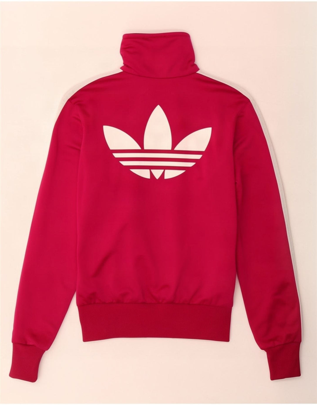 Adidas Womens Graphic Tracksuit Top Jacket EU 34 XS Pink Polyester