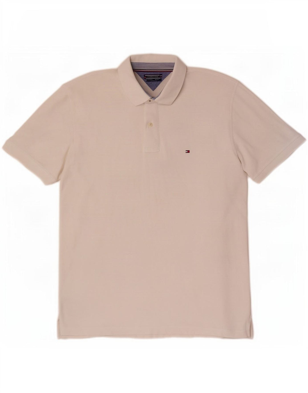 Tommy Hilfiger Mens Regular Fit Polo Shirt 2XL White Cotton
