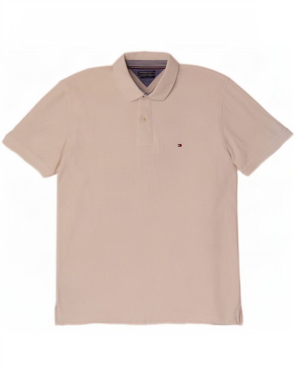 Tommy Hilfiger Mens Regular Fit Polo Shirt 2XL White Cotton