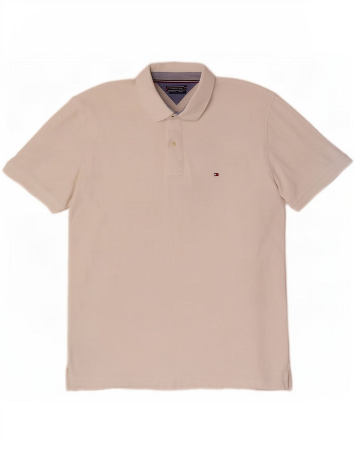 Tommy Hilfiger Mens Regular Fit Polo Shirt 2XL White Cotton