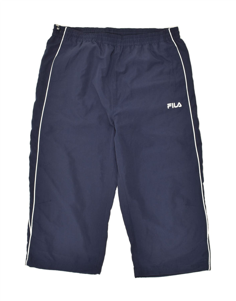 FILA Mens Capri Tracksuit Trousers XL Navy Blue Polyester | Vintage Fila | Thrift | Second-Hand Fila | Used Clothing | Messina Hembry 