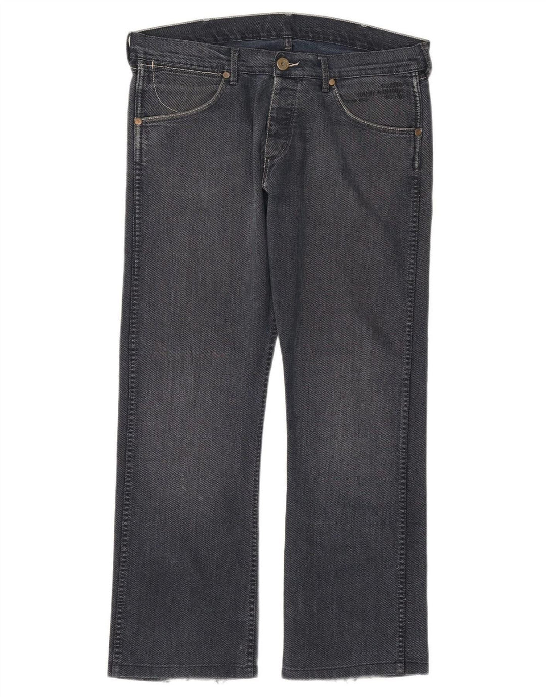 WRANGLER Mens Ace Straight Jeans  W36 L30 Navy Blue Cotton