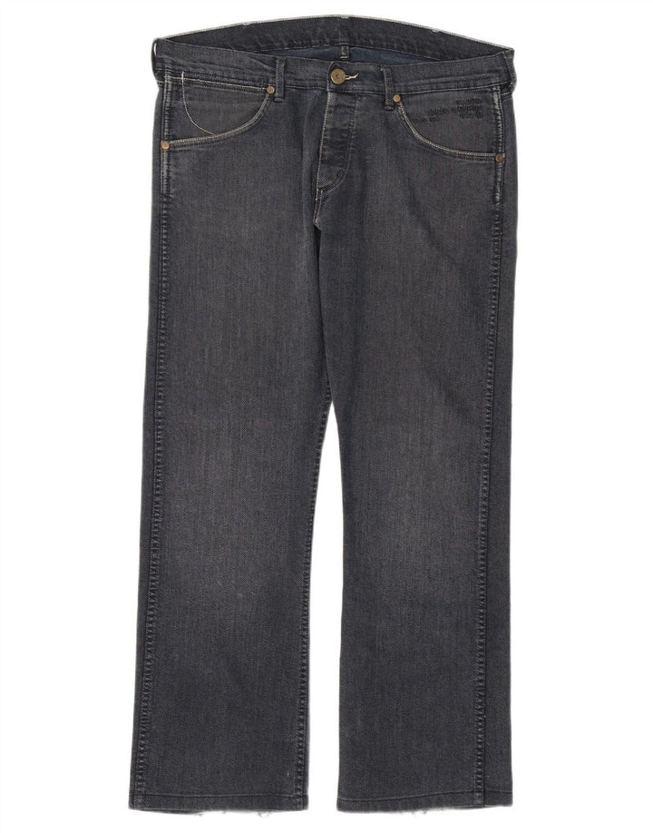 WRANGLER Mens Ace Straight Jeans  W36 L30 Navy Blue Cotton