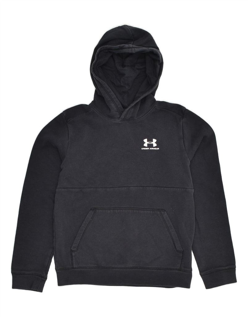 UNDER ARMOUR Boys Hoodie Jumper 10-11 Years XL Black Cotton | Vintage Under Armour | Thrift | Second-Hand Under Armour | Used Clothing | Messina Hembry 