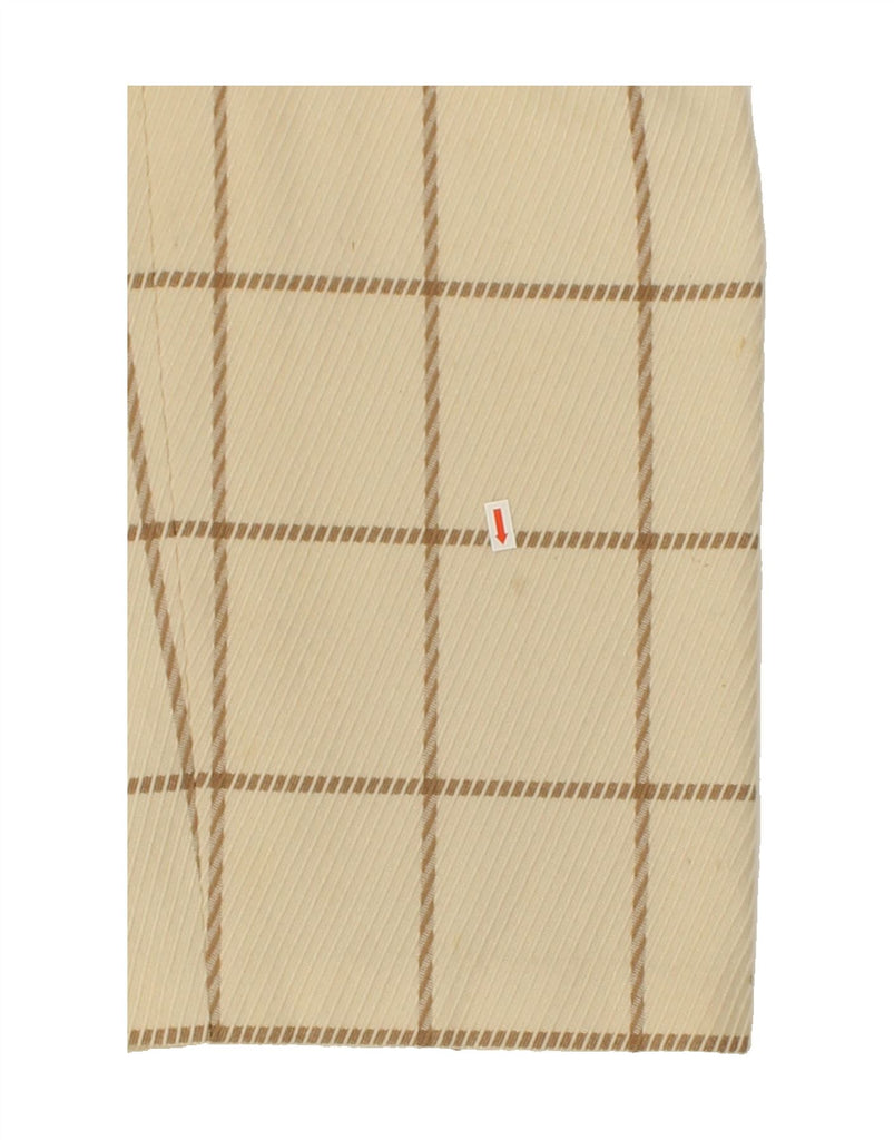 ROCCOBAROCCO Womens Straight Skirt IT 44 Medium W26 Beige Check Wool | Vintage Roccobarocco | Thrift | Second-Hand Roccobarocco | Used Clothing | Messina Hembry 