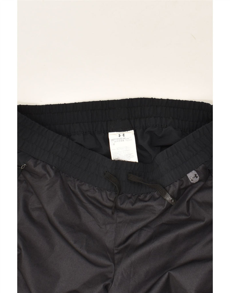 UNDER ARMOUR Womens Tracksuit Trousers UK 10 Small Black Colourblock | Vintage Under Armour | Thrift | Second-Hand Under Armour | Used Clothing | Messina Hembry 