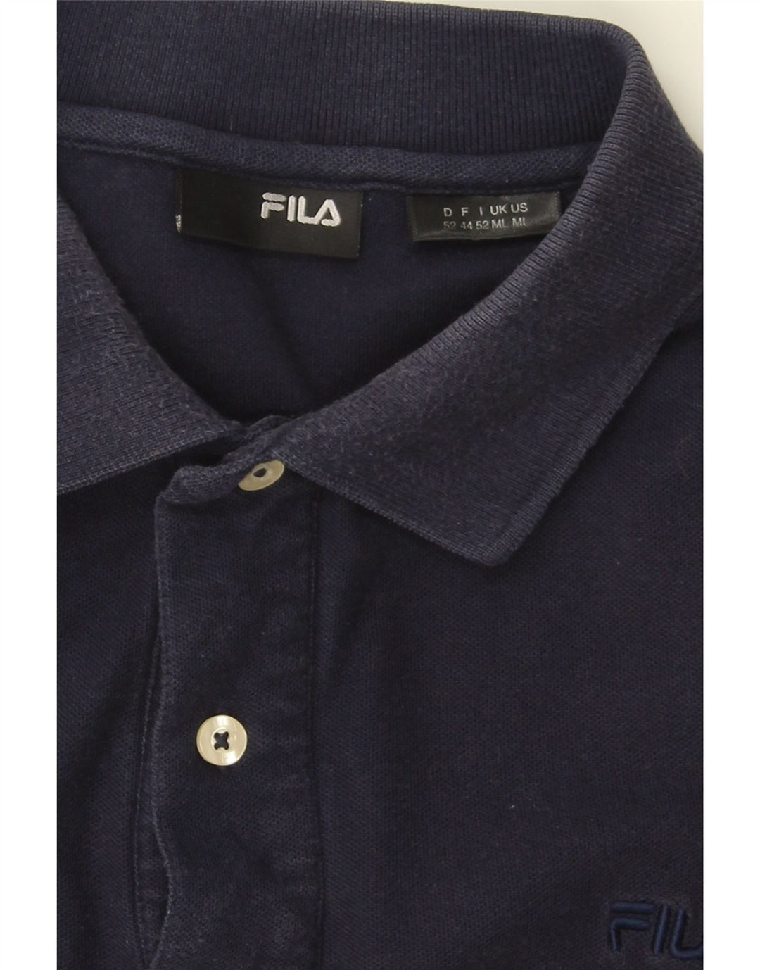 FILA Mens Polo Shirt Large Navy Blue Vintage Fila and Second-Hand Fila from Messina Hembry 