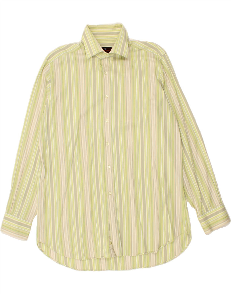 ETRO Mens Shirt Size 44 XL Green Striped Cotton Vintage Etro and Second-Hand Etro from Messina Hembry 