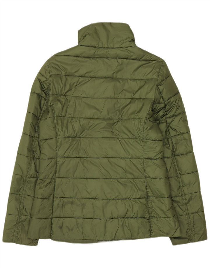 Barbour Womens Oversized Padded Jacket UK 10 Small Khaki Polyester