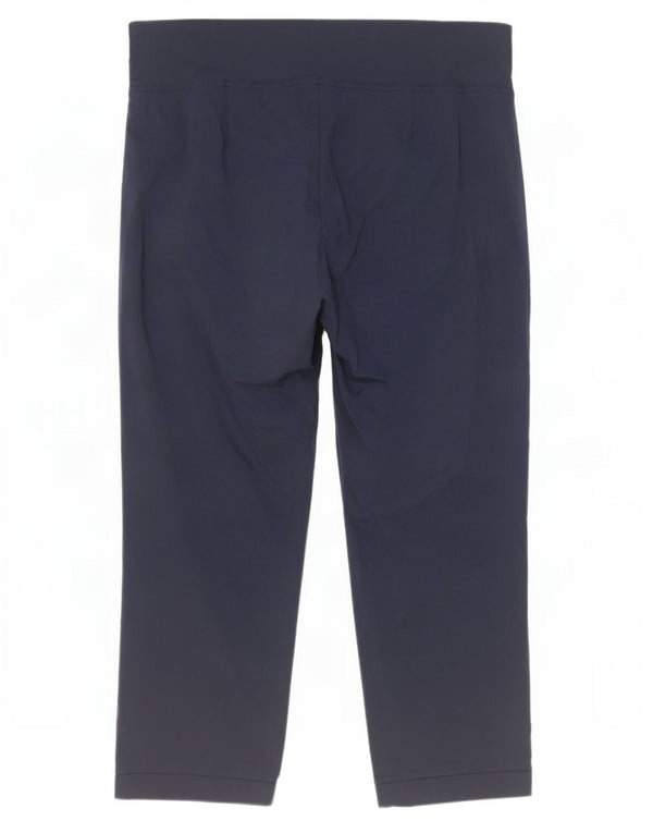 Marks & Spencer Womens Autograph Tapered Cropped Trousers W36 L25 Navy Blue