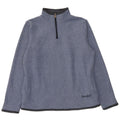 Weird Fish Womens Zip Neck Fleece Jumper UK 14 Large Blue Polyester