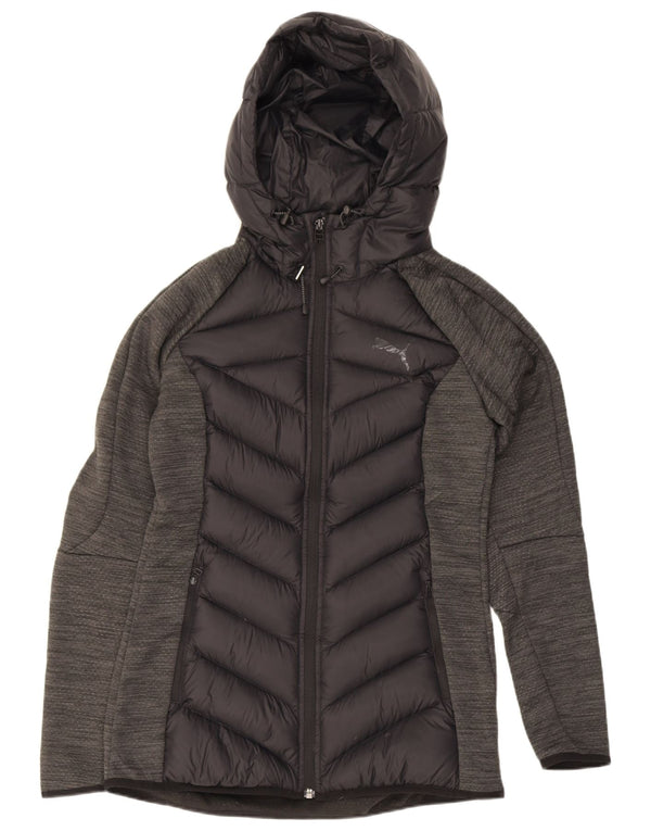 Puma Womens Hooded Padded Jacket UK 8 Small Grey Polyester