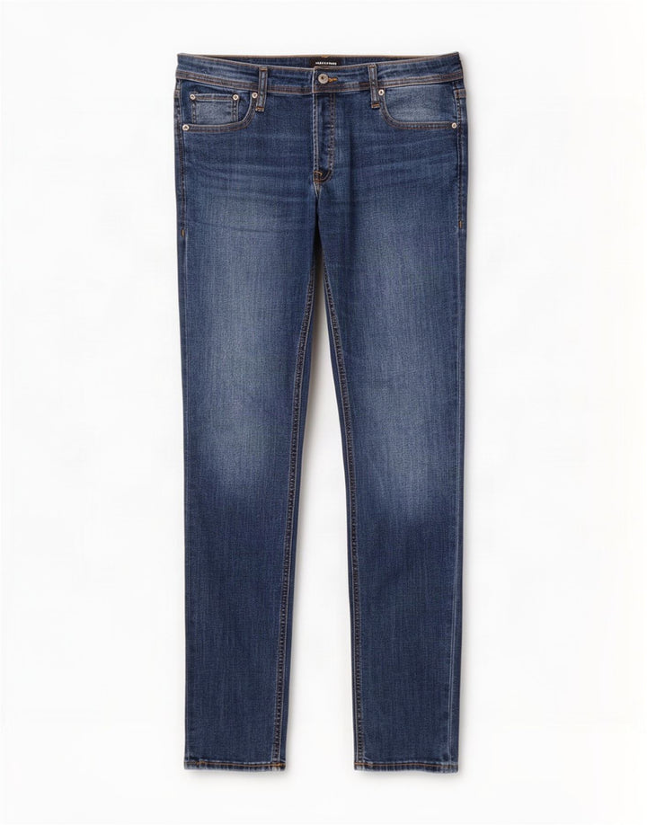 Jack & Jones Mens Slim Jeans W34 L36 Blue Cotton