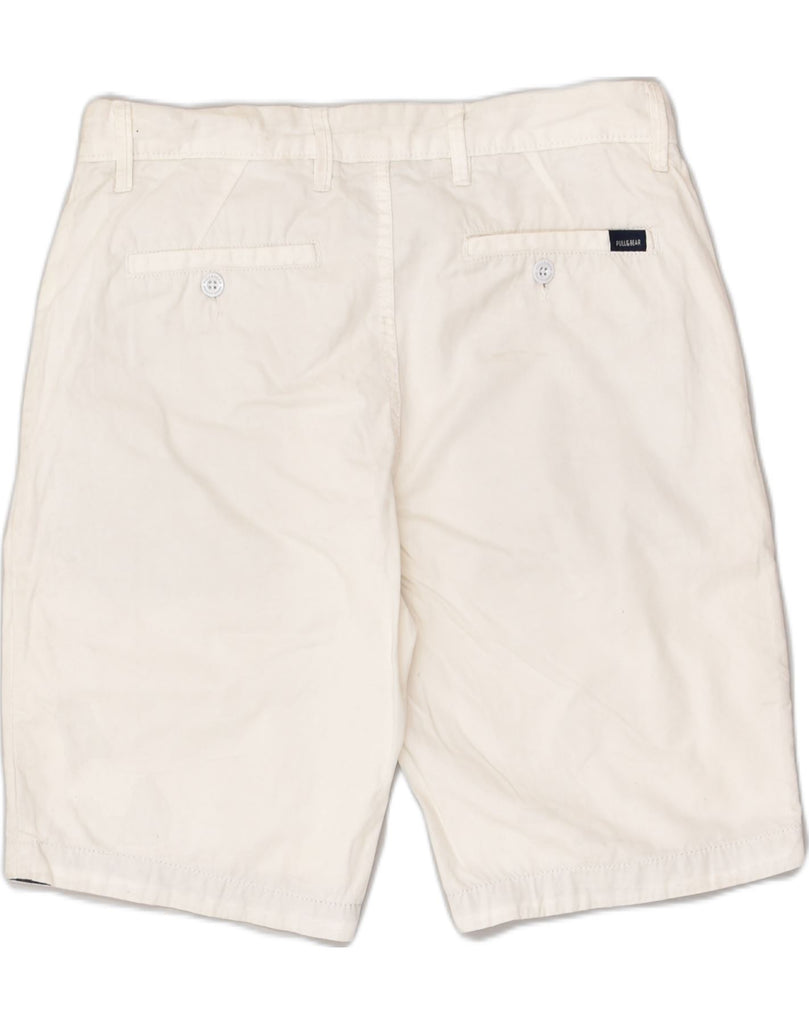 PULL & BEAR Mens Chino Shorts W28 Small White Cotton | Vintage Pull & Bear | Thrift | Second-Hand Pull & Bear | Used Clothing | Messina Hembry 