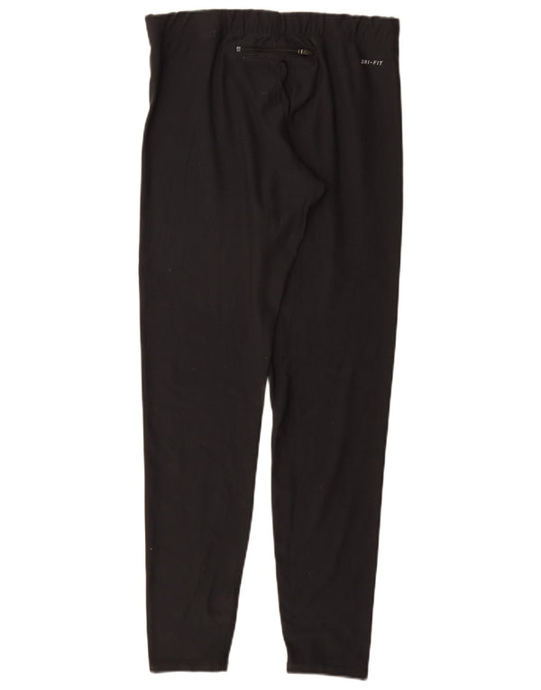 NIKE Womens Dri Fit Graphic Leggings UK 12 Medium  Black