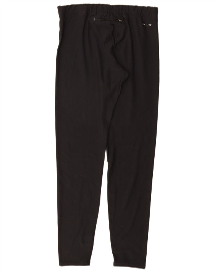 NIKE Womens Dri Fit Graphic Leggings UK 12 Medium  Black