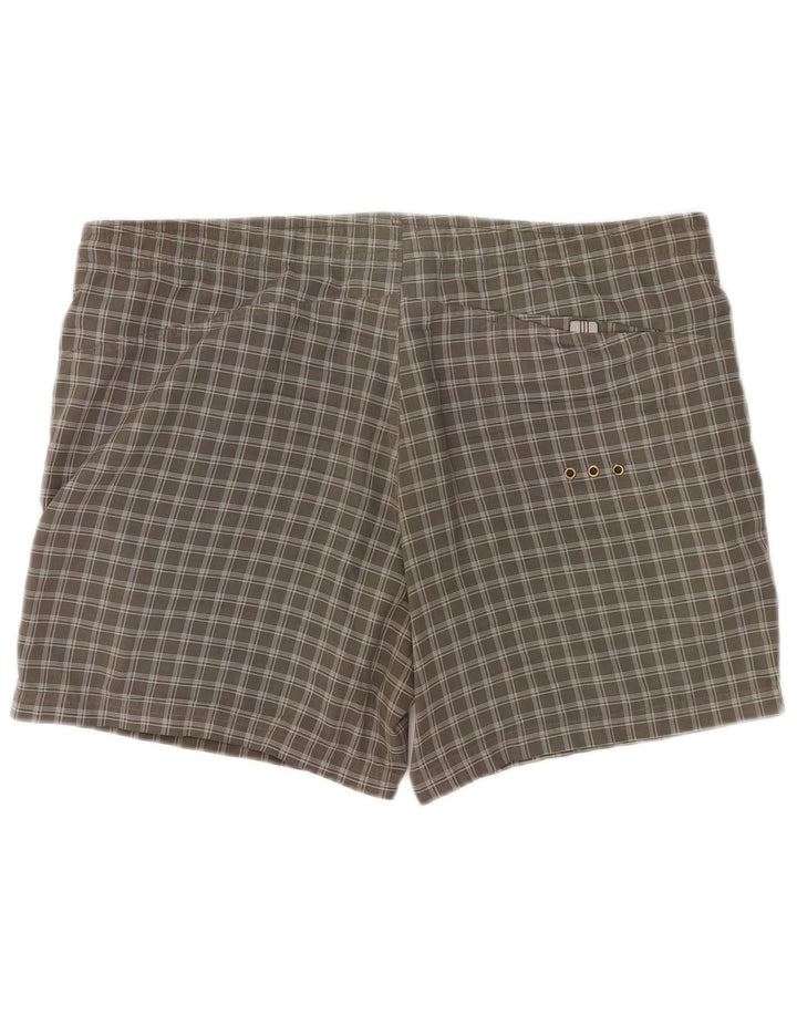 Adidas Mens Swimming Shorts Medium  Grey Check Polyester