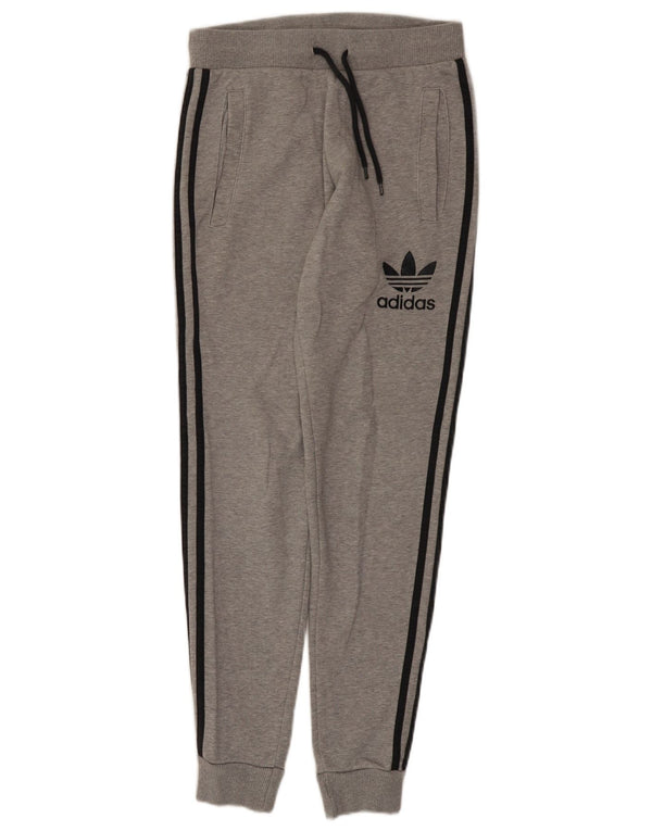 Adidas Mens Tracksuit Trousers Joggers Small  Grey Flecked Cotton