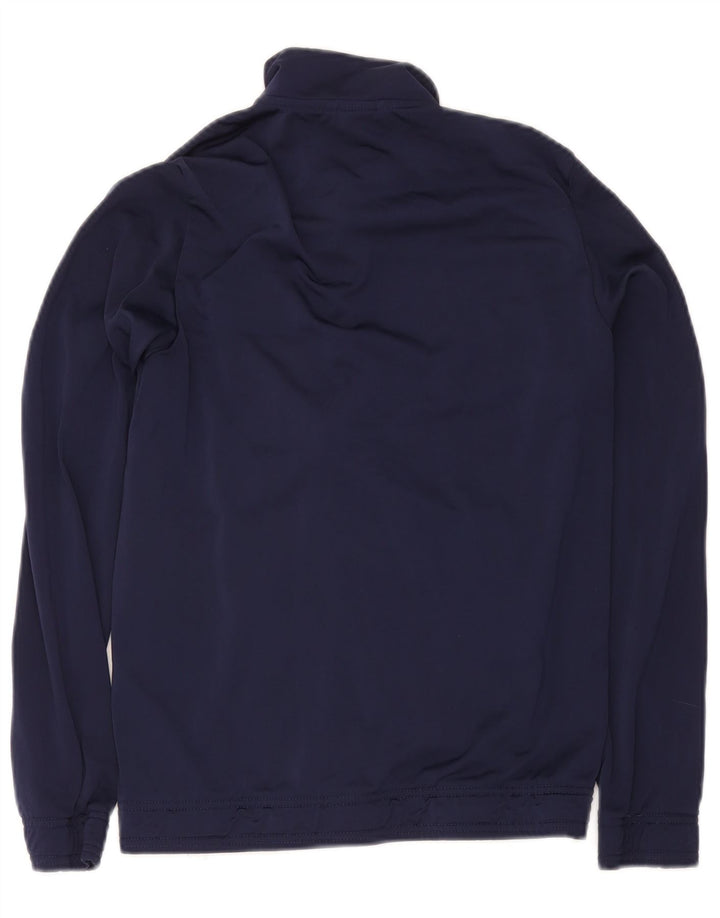 Puma Boys Tracksuit Top Jacket 13-14 Years Navy Blue Colourblock Polyester