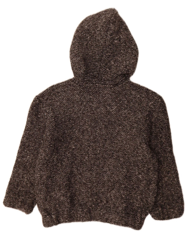 Zara Girls Hooded Cardigan Sweater 6-7 Years Grey Acrylic