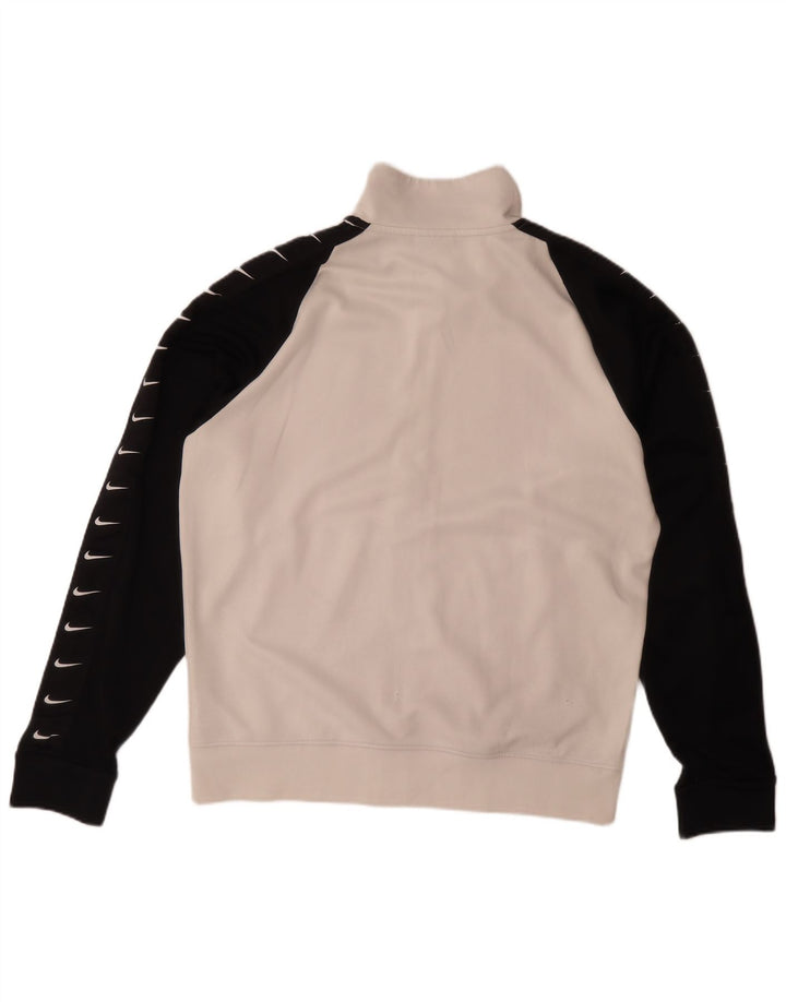 Nike Mens Graphic Tracksuit Top Jacket Large White Colourblock Polyester