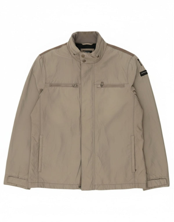 Geox Mens Bomber Jacket UK 44 2XL Grey Cotton