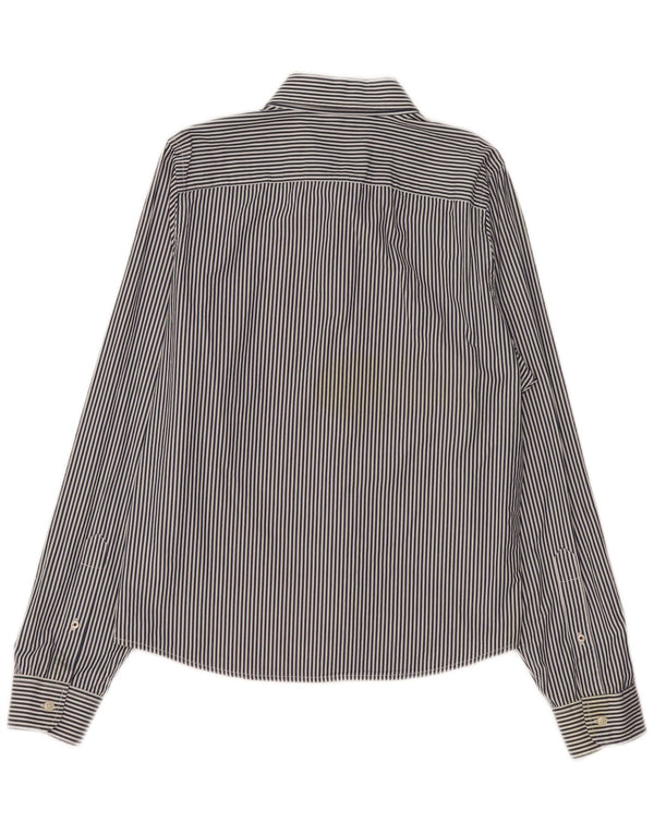 Hollister Mens Shirt XL Navy Blue Pinstripe Cotton