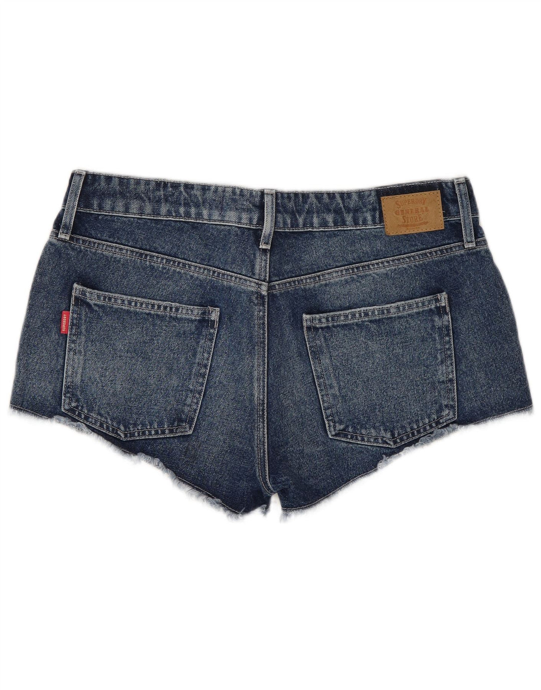 Superdry Womens Low Waist Denim Shorts W30 Medium  Blue Cotton