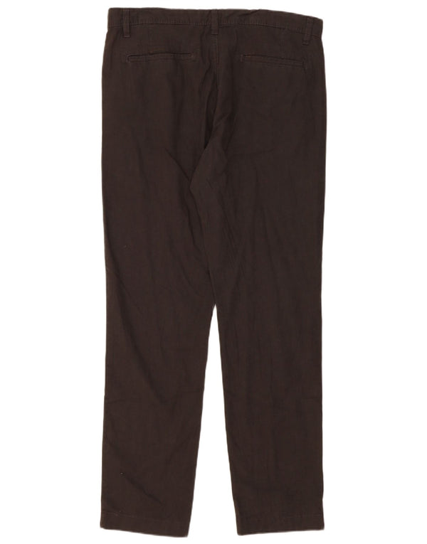 Dack's Mens Slim Cargo Trousers Large W34 L32 Grey Linen