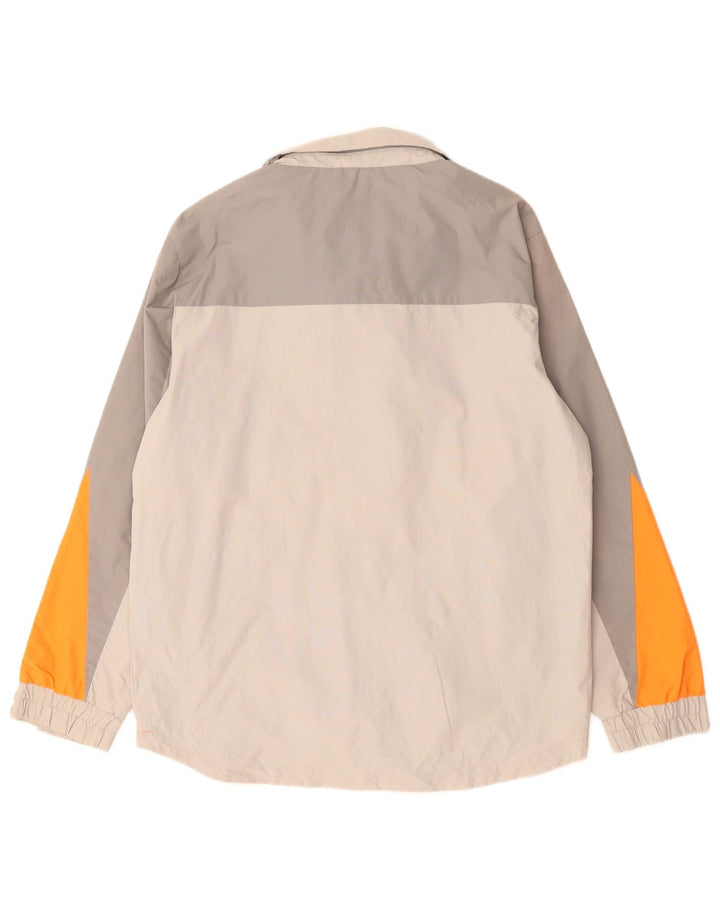 Slam Mens Windbreaker Jacket UK 36 Small Grey Colourblock Polyamide