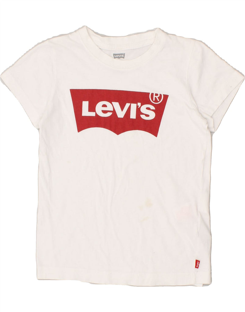 LEVI'S Boys Graphic T-Shirt Top 7-8 Years White Cotton | Vintage Levi's | Thrift | Second-Hand Levi's | Used Clothing | Messina Hembry 