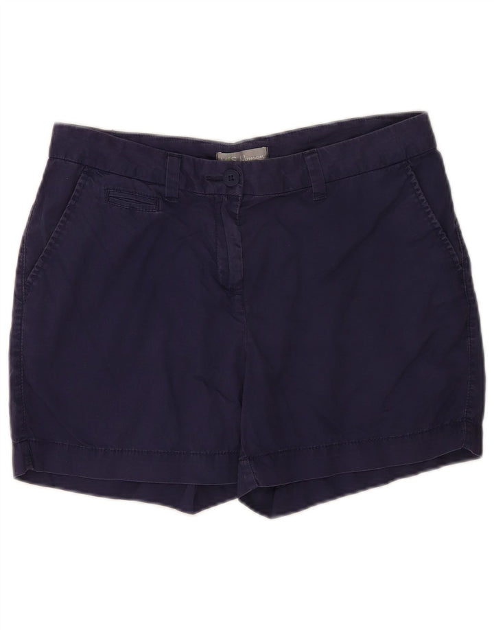 MARKS & SPENCER Womens Chino Shorts UK 12 Medium W30  Navy Blue Cotton