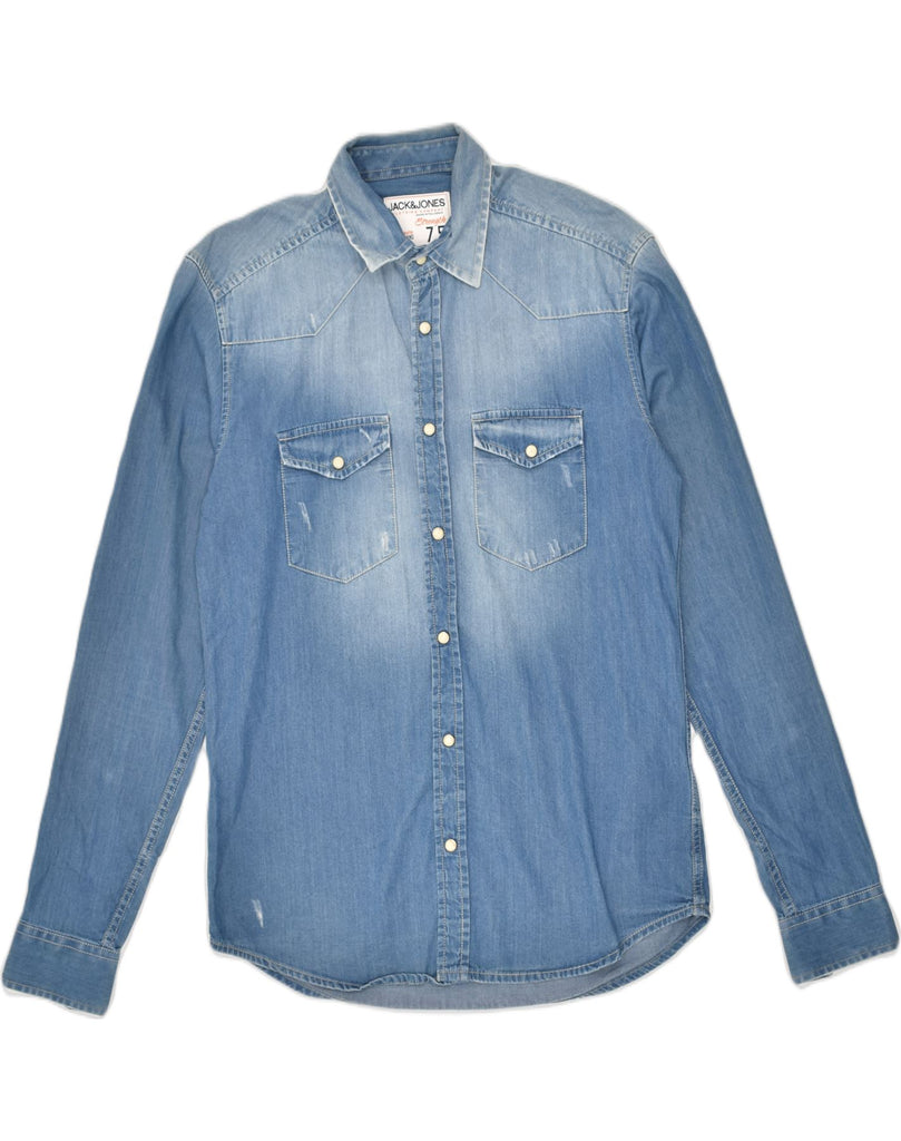 JACK & JONES Mens Denim Shirt Small Blue Cotton | Vintage Jack & Jones | Thrift | Second-Hand Jack & Jones | Used Clothing | Messina Hembry 