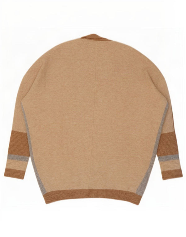 Marks & Spencer Womens Oversized Cardigan Sweater UK 10 Small Beige