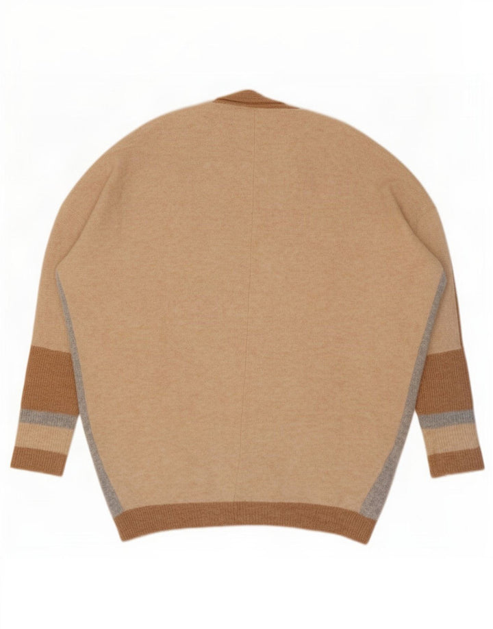 Marks & Spencer Womens Oversized Cardigan Sweater UK 10 Small Beige